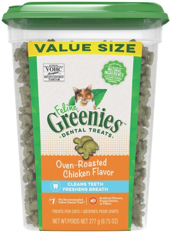 Greenies Feline Adult Cat Dental Treats Oven Roasted Chicken 1ea 9.75 oz Online