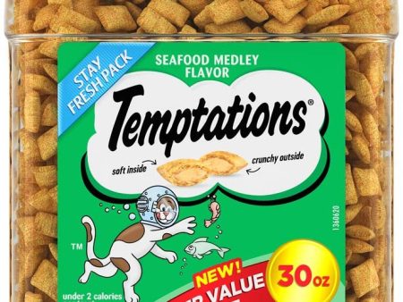 Temptations Classics Crunchy & Soft Adult Cat Treats Seafood Medley 1ea 30 oz For Discount