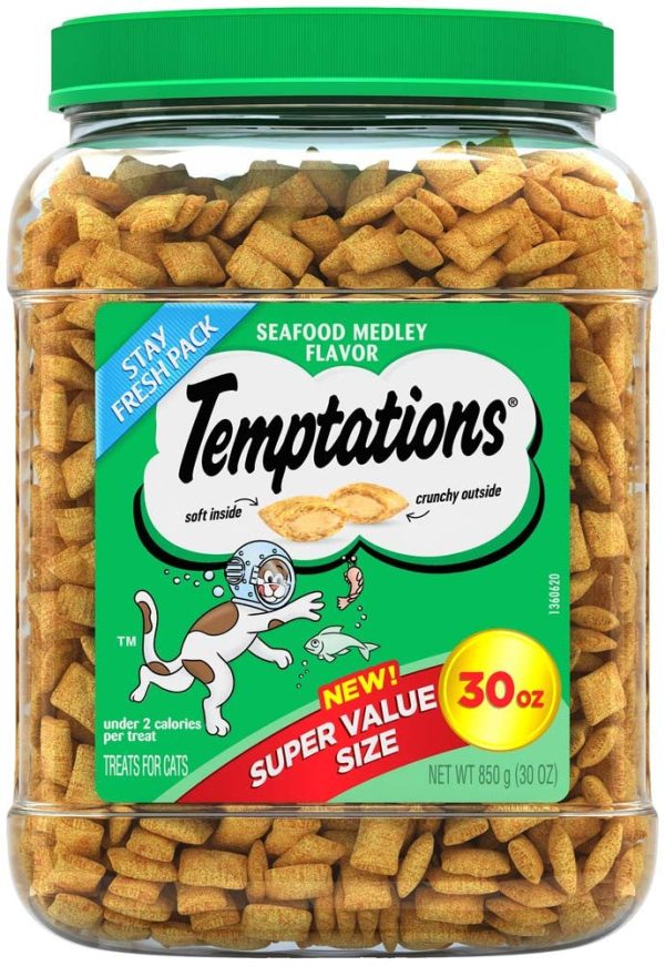 Temptations Classics Crunchy & Soft Adult Cat Treats Seafood Medley 1ea 30 oz For Discount