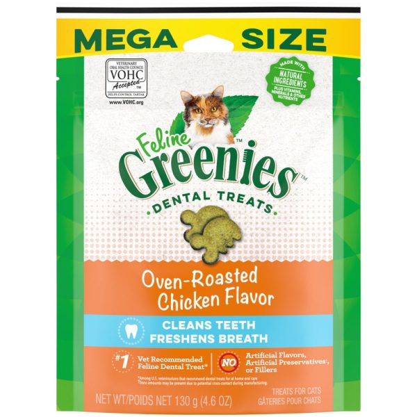 Greenies Feline Adult Cat Dental Treats Oven Roasted Chicken 1ea 4.6 oz Discount