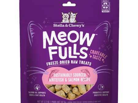 Stella & Chewys Cat Meowfulls Freeze Dried Treat Whitefish & Salmon 1.5oz. Hot on Sale