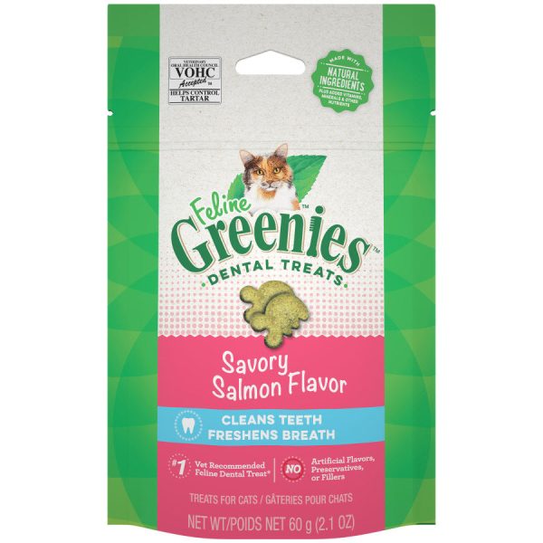 Greenies Feline Adult Cat Dental Treats Savory Salmon 1ea 2.1 oz Sale