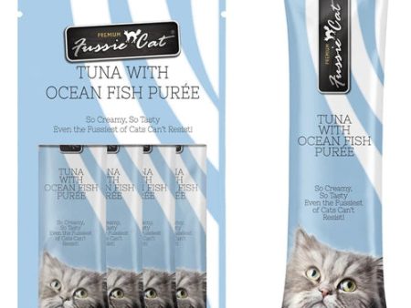 Fussie Cat Treat Tuna With Ocean Fish Puree 2oz 18count Supply