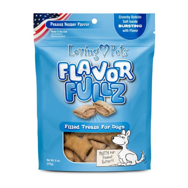 Loving Pets Flavorfullz Filled Dog Treats Peanut Butter, 1ea 6 oz For Sale