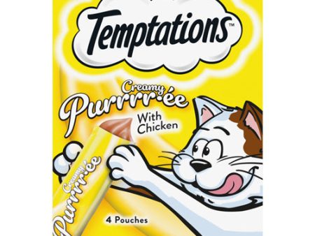 Temptations Creamy Purrrr-ee Cat Treats Chicken 1.7oz. (Case of 11) For Sale