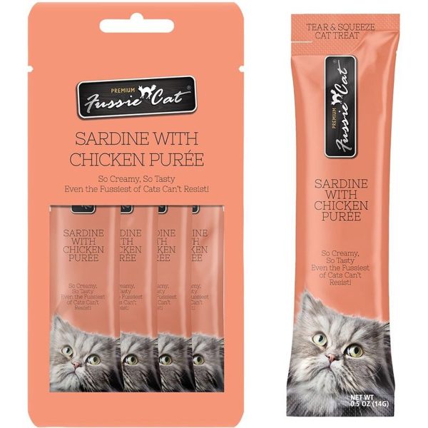 Fussie Cat Puree Sardine Wl Chicken 2oz 18count Cheap