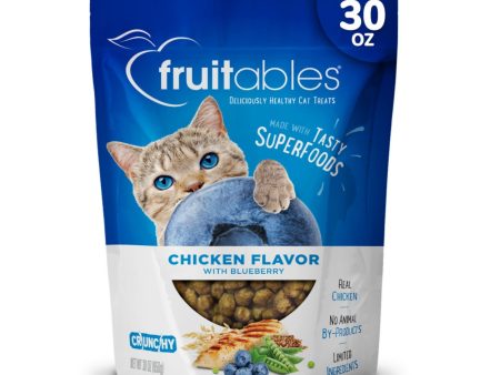 Fruitables Limited Ingredient Crunchy Cat Treats Chicken w Blueberry, 1ea 30oz. For Discount