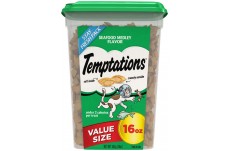 Temptations Classics Crunchy & Soft Adult Cat Treats Seafood Medley 1ea 16 oz on Sale