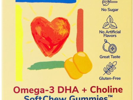 ChildLife Essentials, Omega-3 DHA + Choline SoftChew Gummies, Natural Passion Fruit, 27 Tablets Discount