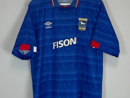 1989 92 IPSWICH TOWN HOME SHIRT (L) UMBRO Supply